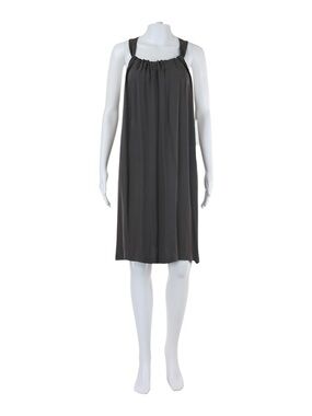 TSE Charcoal Gray Gathered Neck Chemise